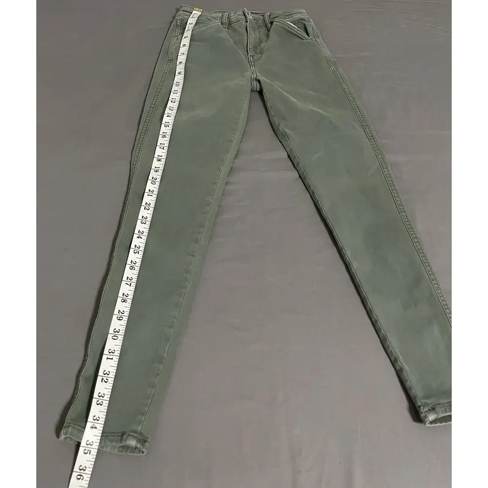 American Eagle Womens 2 Green Next Level Stretch High Rise Slim Jegging Jeans